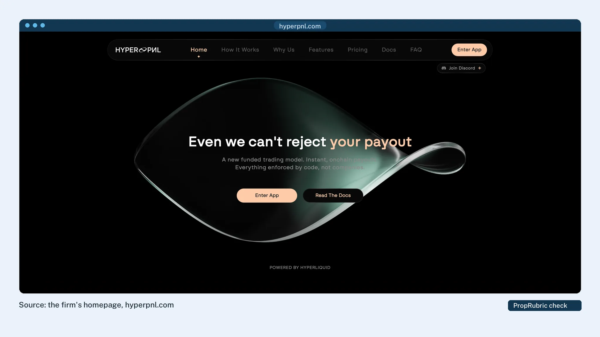 HyperPNL's homepage at PropRubric's last check