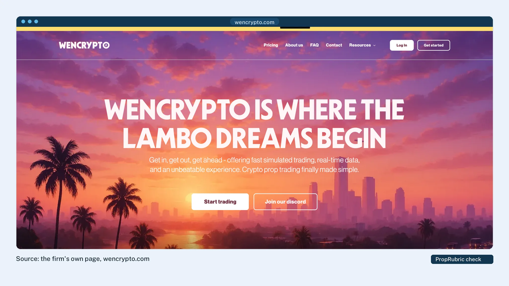 WenCrypto crypto-only challenge accounts and payout rules